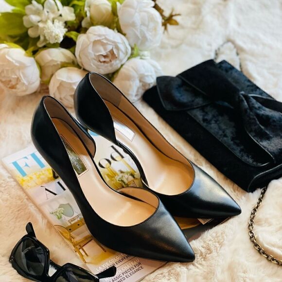 ♥️ Black Stiletto d’Orsay Heels/Shoes, size 8.5 - Picture 11 of 13